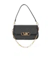 Michael Kors Parker Monogram Shoulder Bag In Black