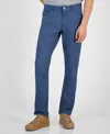 Michael Kors Parker Pants Men X Dark Chambray Slim-fit Straight Leg Ups437 In Blue