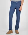 Michael Kors Parker Pants Men X Dark Chambray Slim-fit Straight Leg Ups437 In Blue