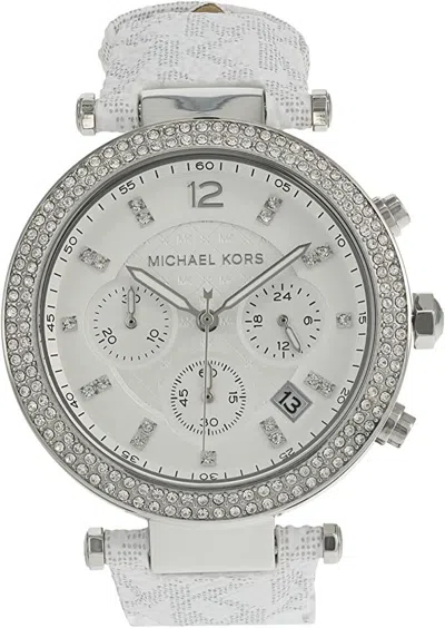 Pre-owned Michael Kors Parker Stainless Steel Watch With Glitz Accents I With Tag