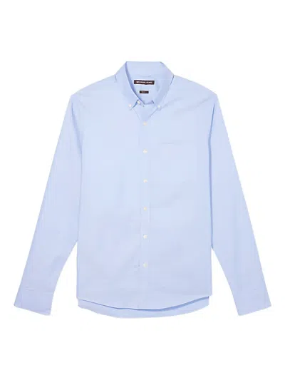 Michael Kors Patch-pocket Cotton Shirt In Blue