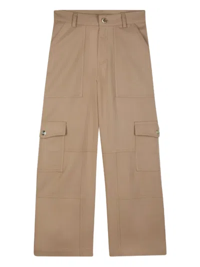 Michael Kors Kids' Patch-pocket Trousers In Brown