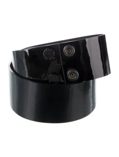 Pre-owned Michael Kors Patent Leather Belt In Black