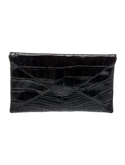 Pre-owned Michael Kors Patent Leather Clutch In Black