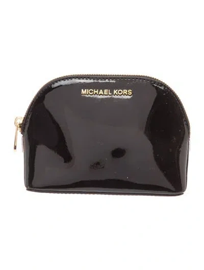 Pre-owned Michael Kors Patent Leather Clutch In Black