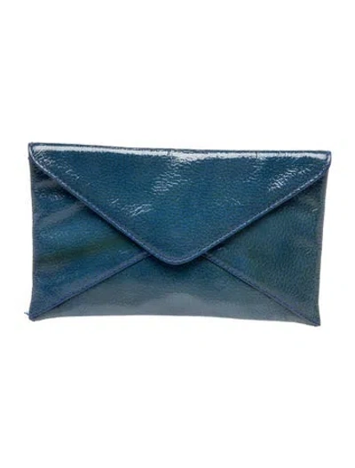 Pre-owned Michael Kors Patent Leather Clutch In Blue