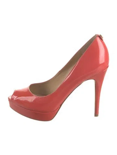 Pre-owned Michael Kors Patent Leather Pumps In Red