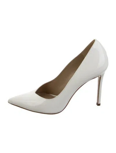 Pre-owned Michael Kors Patent Leather Pumps In White