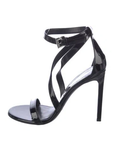 Pre-owned Michael Kors Patent Leather Sandals In Black