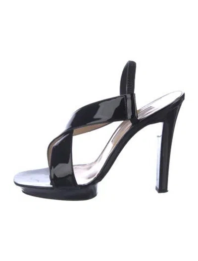 Pre-owned Michael Kors Patent Leather Sandals In Black
