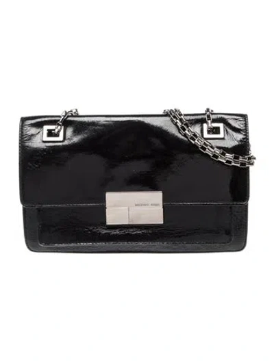 Pre-owned Michael Kors Patent Leather Shoulder Bag In Black