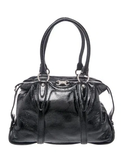 Pre-owned Michael Kors Patent Leather Shoulder Bag In Black