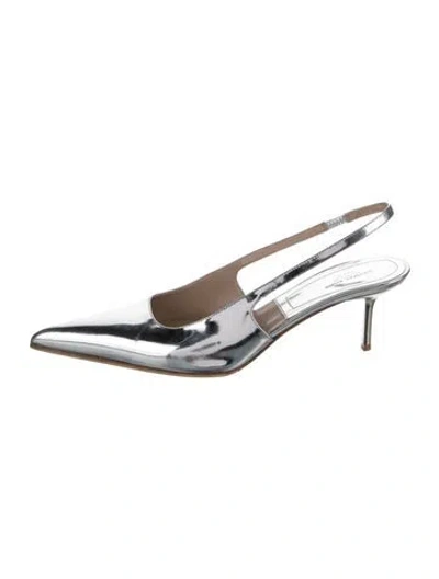 Pre-owned Michael Kors Patent Leather Slingback Pumps In Transparent