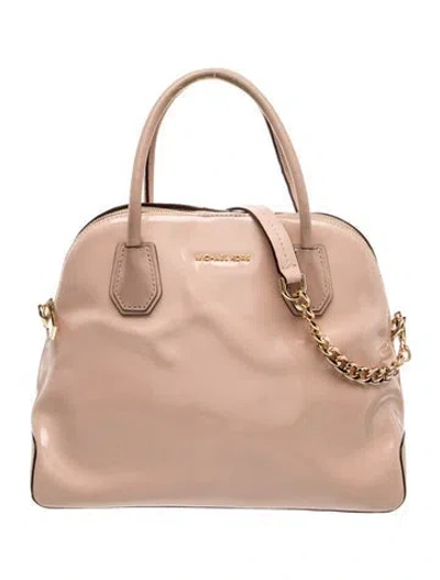 Pre-owned Michael Kors Patent Leather Top Handle Bag In Pink