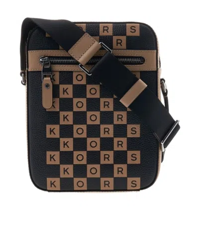 Michael Kors Pattern Cross-body Bag In Black