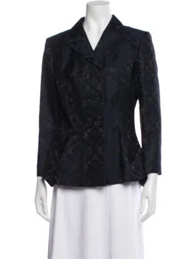 Pre-owned Michael Kors Patterned Blazer In Blue