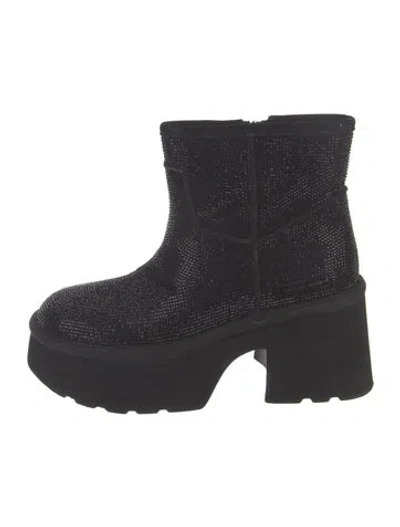 Pre-owned Michael Kors Patterned Boots In Black/blue
