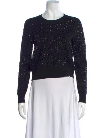Pre-owned Michael Kors Patterned Crew Neck Sweater In Gray