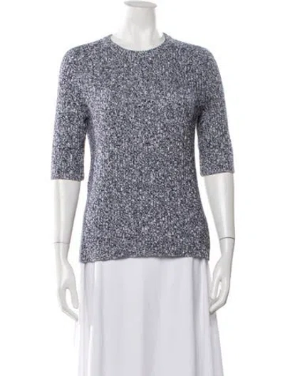 Pre-owned Michael Kors Patterned Crew Neck Sweater In White