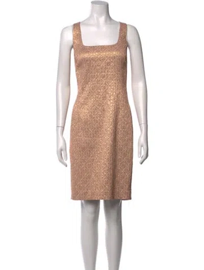 Pre-owned Michael Kors Patterned Knee-length Dress In Metallic/neutrals