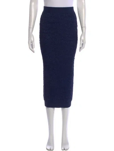 Pre-owned Michael Kors Patterned Midi Length Skirt In Blue