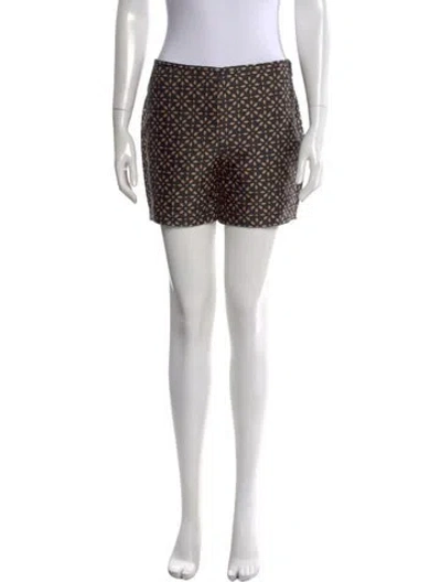 Pre-owned Michael Kors Patterned Mini Shorts In White