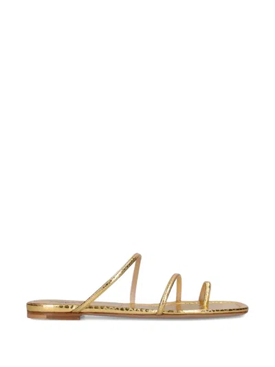 Michael Kors Patti Flat Sandals In Gold