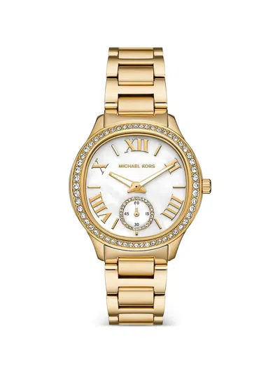 Michael Kors Pave 38mm Watch In Gold