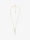 Michael Kors Pavé Baguette Drop Necklace In Gold