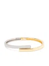 Michael Kors Precious Metal-plated Pavé Sterling Silver Bangle In Silver