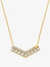 Michael Kors Pavé Chevron Necklace In Gold