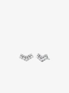 Michael Kors Pavé Chevron Stud Earrings In Silver