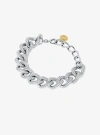 Michael Kors Pavé Curb-link Bracelet In Metallic