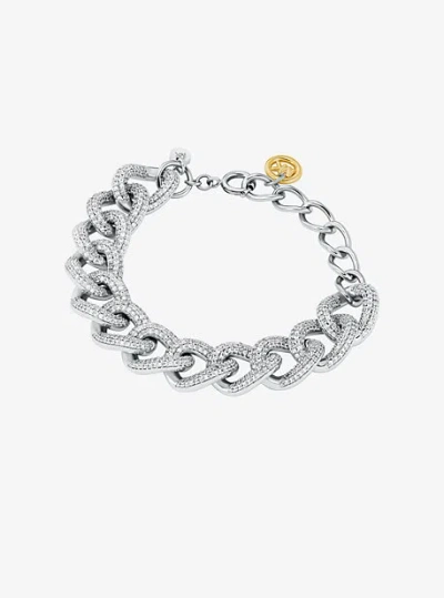 Michael Kors Pavé Curb-link Bracelet In Metallic