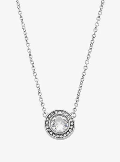Michael Kors Pavé Halo Necklace In Silver