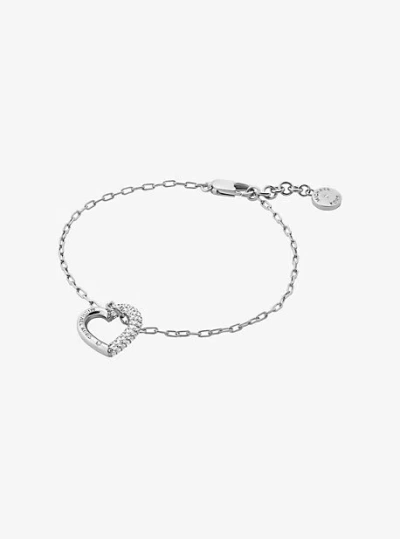 Michael Kors Pavé Heart Bracelet In Silver