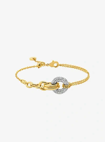 Michael Kors Pavé Interlocking Hoop Bracelet In Gold
