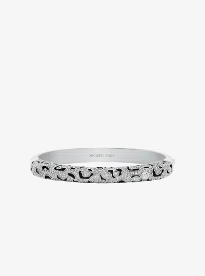 Michael Kors Pavé Leopard Bangle In Orange