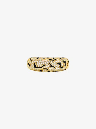Michael Kors Pavé Leopard Ring In Gold