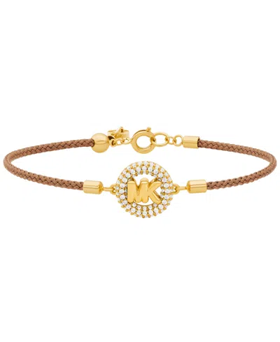 Michael Kors Pave Logo Cord Bracelet In Burgundy