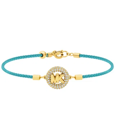Michael Kors Pave Logo Cord Bracelet In Blue