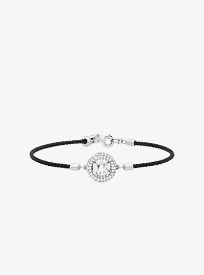 Michael Kors Pavé Logo Corded Bracelet In Black