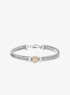 Michael Kors Pavé Logo Foxtail Chain Bracelet In Brown