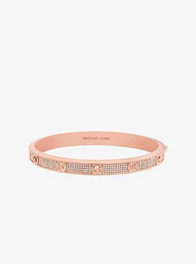 Michael Kors Pavé Logo Stud Bangle In Multi