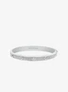 Michael Kors Pavé Logo Stud Bangle In Metallic