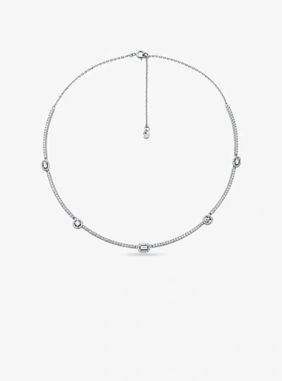 Michael Kors Pavé Precious Metal-plated Sterling Silver Necklace