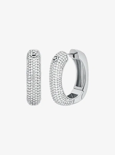 Michael Kors Pavé Square Hoop Earrings In Pink