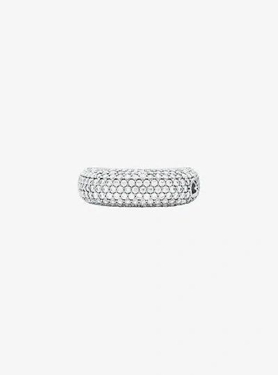 Michael Kors Pavé Square Ring In Silver