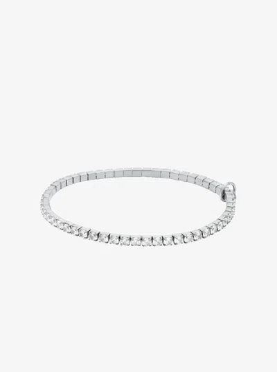 Michael Kors Pavé Stretch Tennis Bracelet In Silver