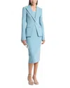 Michael Kors Sabrina Single-button Stretch Wool Blazer In Blue